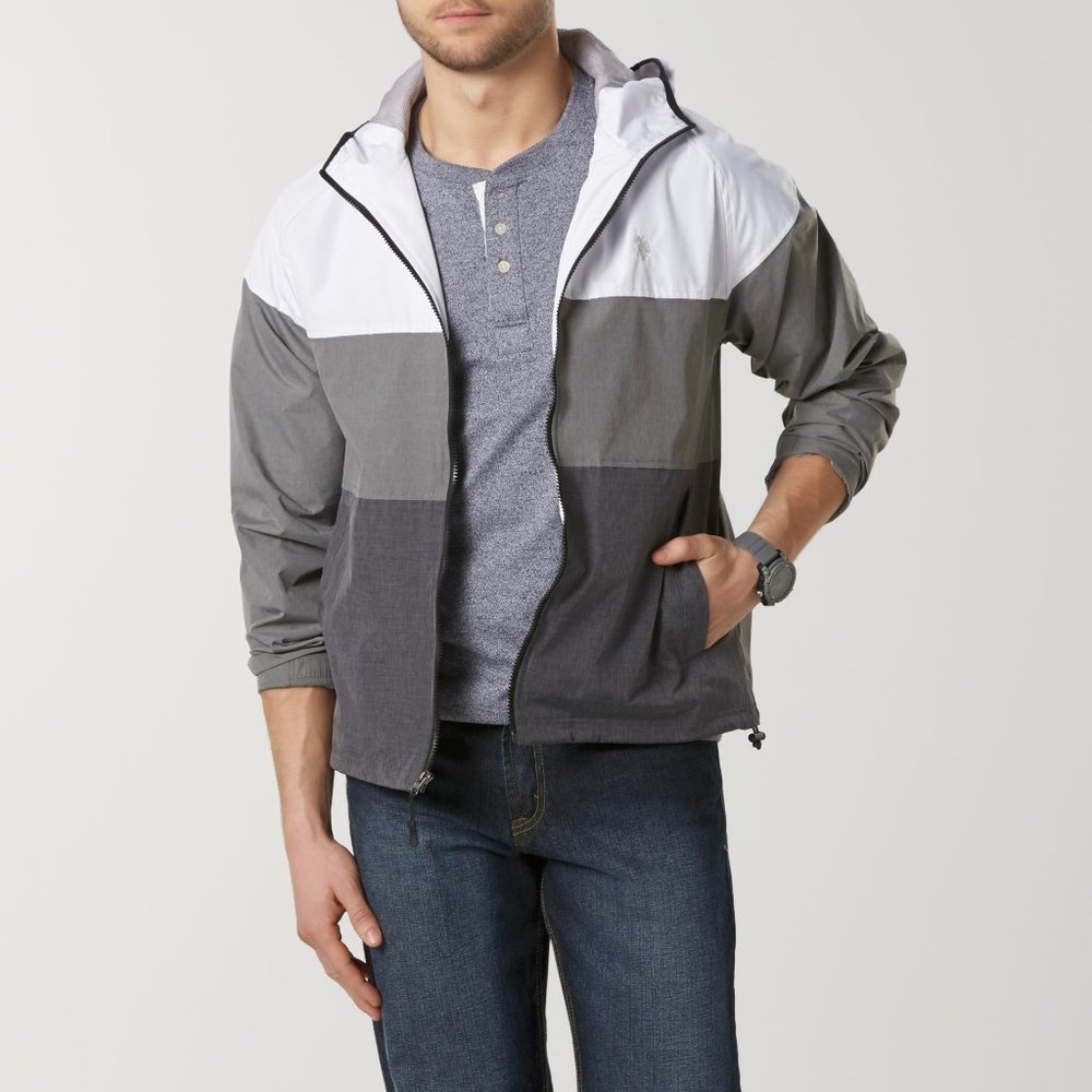 U.S. Polo Assn. Men's Hooded Windbreaker Jacket